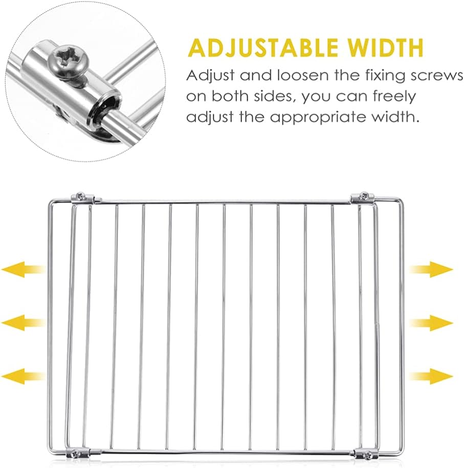 Cabilock 1pc Stainless Steel Barbecue Net Rack Practical Electric Oven Grill Mesh for Baking Outdoor Cooking Non-stick Design