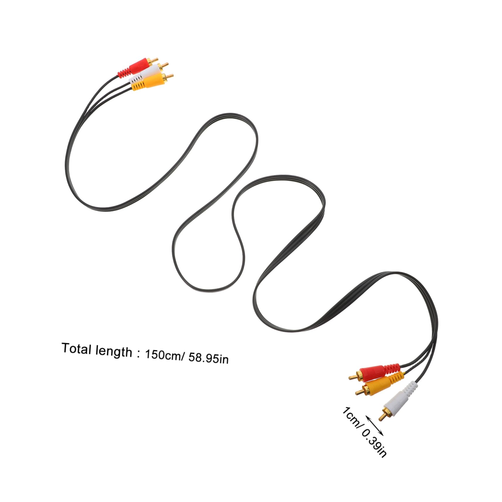 Gadpiparty 3pair Audio Video Cable Plated Connectors and More Soft Lossless Signal Transmission Environment-Friendly Design