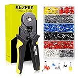 KEZERS 精密圧着ペンチセット 1250PCS フェルール圧着工具 四角 0.25-10mm² ラチェット式 コンパクト 圧着スリーブ用圧着ペンチ 電工用圧着ペンチ カシメ工具セット フェルール端子セット 圧着端子付き 電気工事士 KP175A