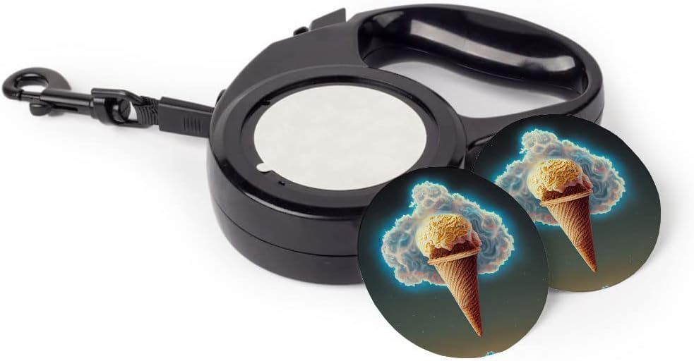 Cute Food Retractable Pet Leash - Ice Cream Leash - Printed Dog Leash - 118 inches