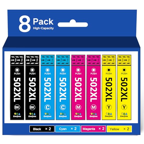 Cartouches d'encre 502 XL compatibles Epson pour éviter les pannes de noir et couleur