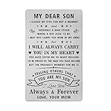 LGQDYMZ Son Christmas Card Gifts - Son Birthday Card - Sons Christmas Birthday Graduation Wallet Cards Gifts