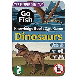The Purple Cow Go Fish! – Dinosaurs – The Classic Card Game with a General Knowledge Boost for Kids & Families Ages 6+