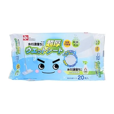 レック 水の激落ち 超厚 ウェットシート 20枚入 (フローリングシート) SS-180