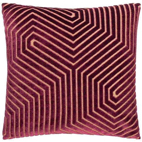 Paoletti Housse de Coussin Evoke en Velours – Housse de Coussin carrée décorative Luxueuse à...