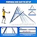 7x4FT Volleyball Rebounder Net Pro, Baseball Softball Rebound Pitch Back Net, Adjustable Angle Lacrosse Bounce Back Practice Equipment, Easy Quick Setup, Ideal for Outdoor and Backyard Training