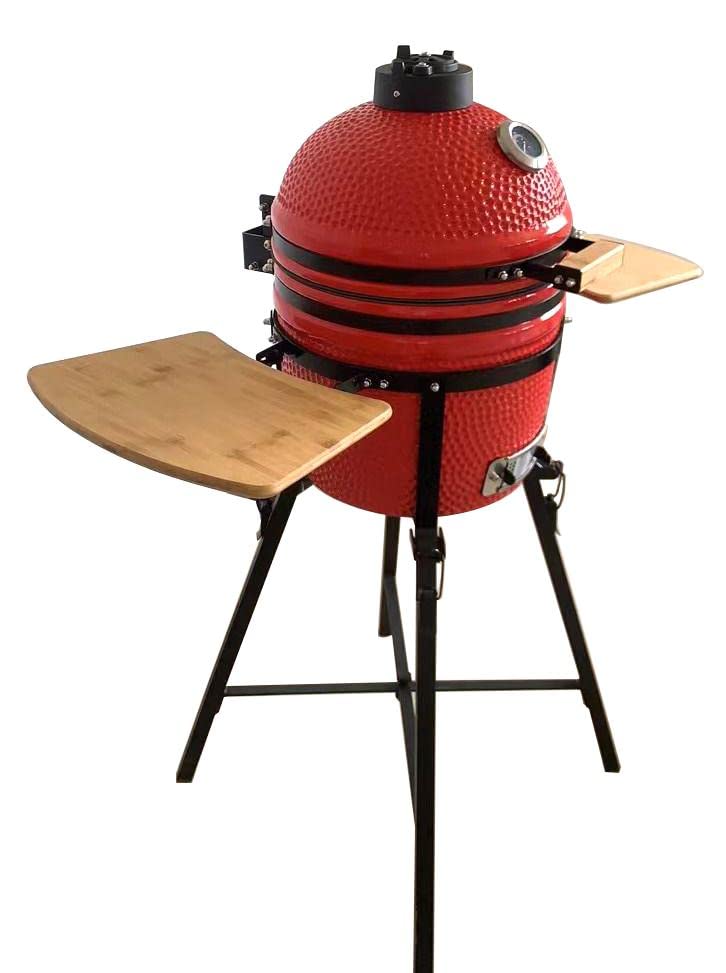 YNNI KAMADO TQ0015RE Keramik-Grill & Smoker | Freistehend, Rot, 14-25 Zoll Verfügbar | Mit 20 Jahren Garantie