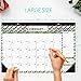 2020-2021 Desk Calendar, Large Monthly Desktop Calendars with Plastic Cover, 16