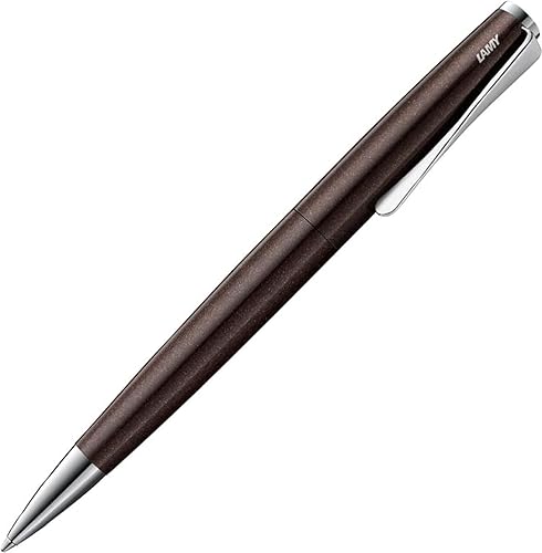 Lamy Studio 269 - Bolígrafo atemporal en color marrón oscuro, hecho de acero inoxidable y con forma de hélice, ancho M, paquete de 1 unidad (paquete