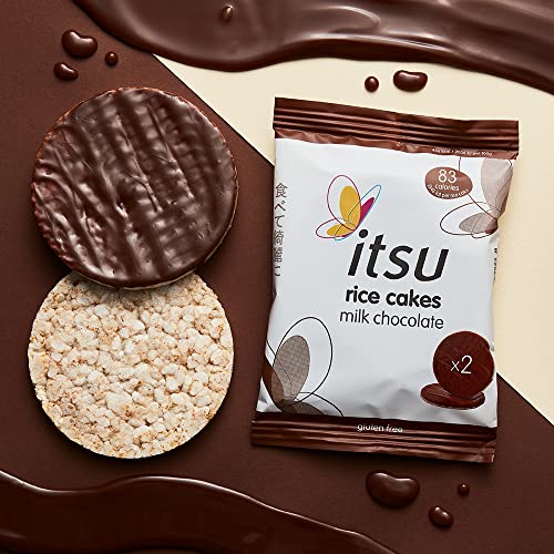 Itsu Milk chocolate Rice Cakes Snack Rice Cakes 24 g, Pack of 12