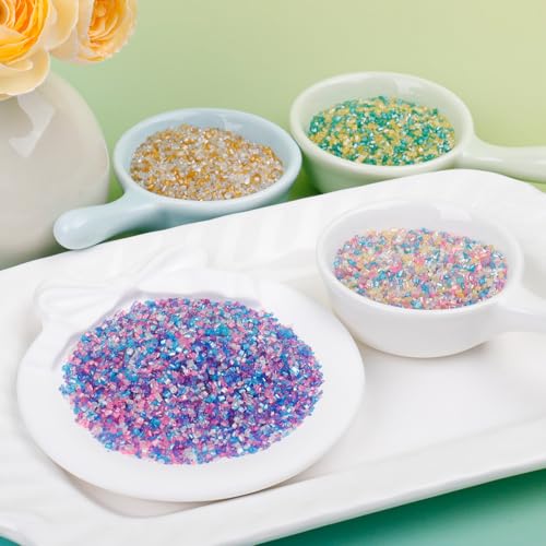 Image of Mermaid Pastel Sanding Sugar Sprinkles Mix, 4.6 oz Edible Purple Pink Sparkling Sugar Crystals for Baking Topping, Cupcakes, Cookies, Ice Cream & Cake Decorating, Wedding Party Valentines Supplies