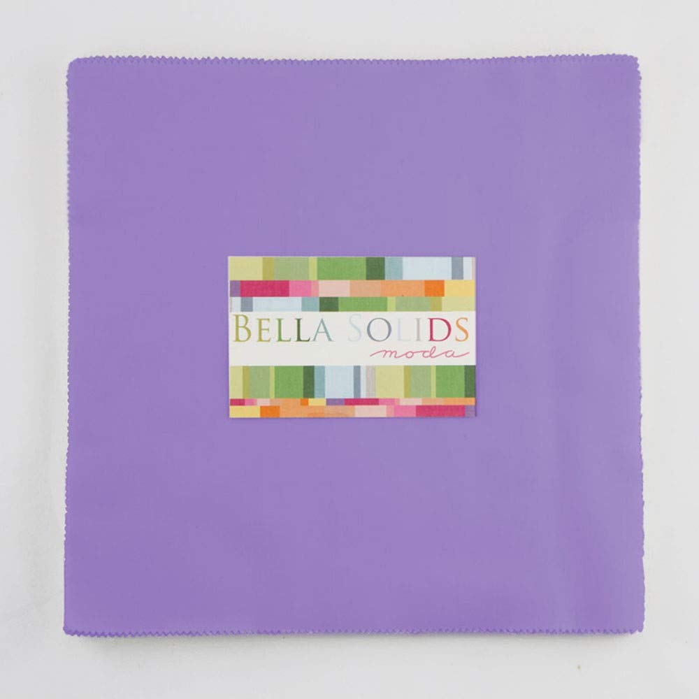 Moda Fabric Bella Solids Junior Layer Cake Hyacinth