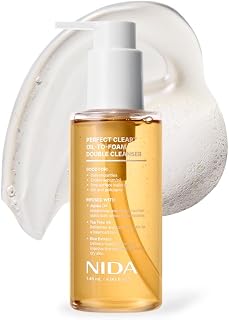 NIDA Perfect Clear™ podwójny środek czyszczący do oleju | Olejek jojoba, drzewo herbaciane, ekstrakt z ryżu | zanieczyszczenia, nadmiar łoju, oczyszczanie porów, zaskórniki | 145 ml (4,90 fl oz)