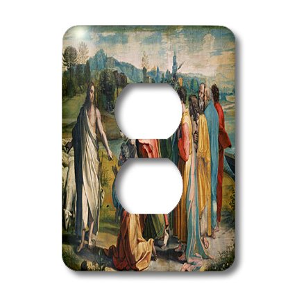 Peinture Christ Charge to Peter plaque interrupteur finition haut de gamme