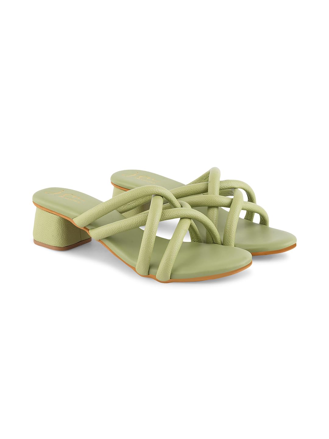 JM LOOKS Stylish Fancy Striped Block Heel Sandal For Women & Girls | Casual Women Heel Sandals | (Green, 37) (B0D73G1VMP) Amazon Price History, Amazon Price Tracker