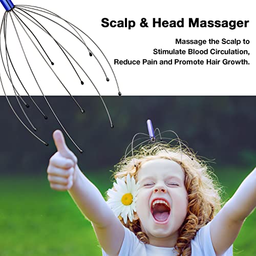 HOFASON Scalp Massager, Handheld Head Massager Tingler, Head Scratcher for Deep Relaxation, Ideal Gift Stocking Stuffers for Women Man Hair Stimulation and Stress Relief (2 Pack, Random Colors) - Image 3