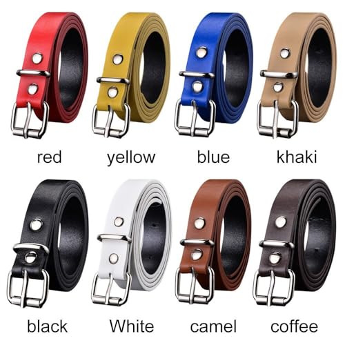 Pin Buckle Waistband Thin Waist Strap Retro Luxury Design Casual Trouser Dress Belts(coffee)2