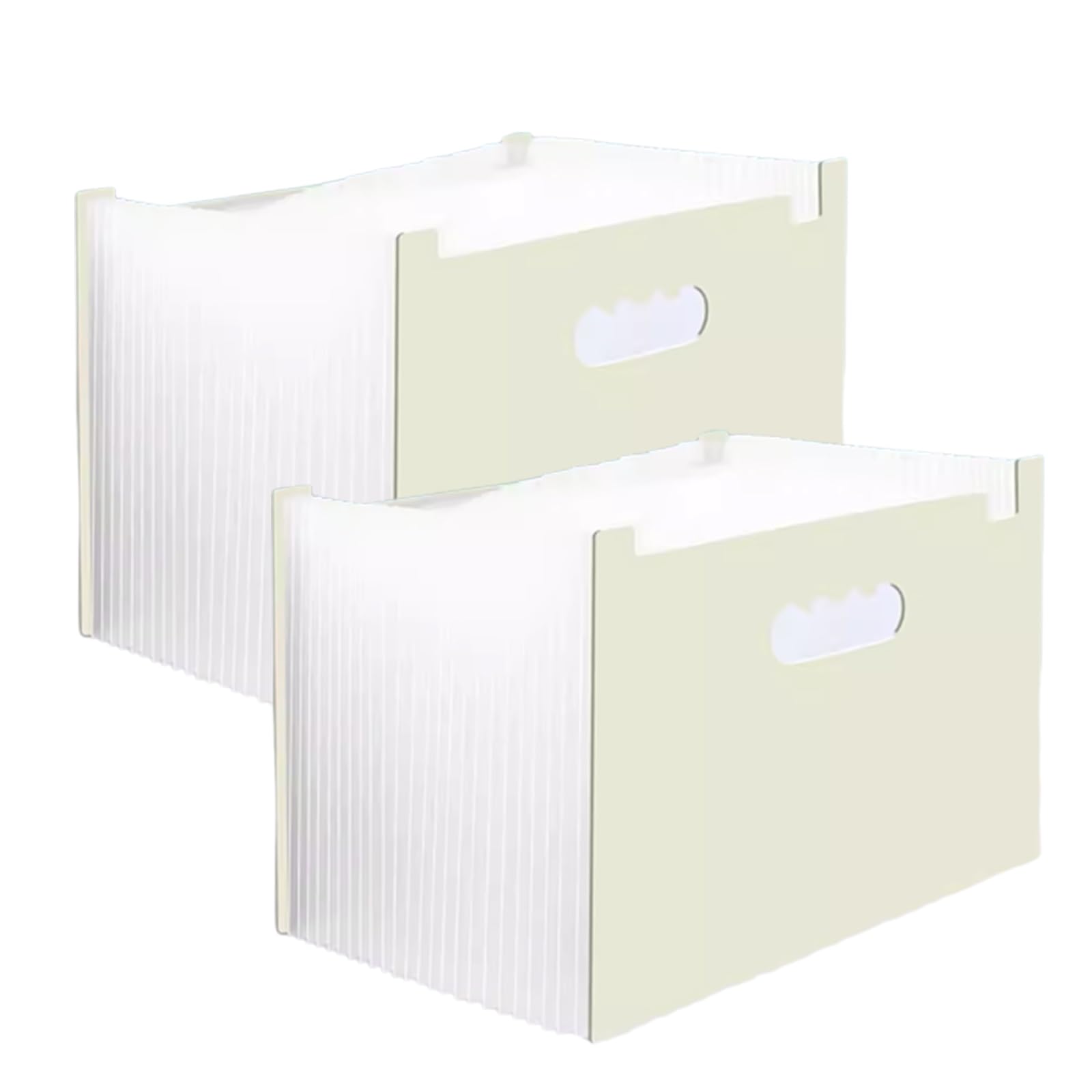 Organizador de archivos acordeón plástico, carpeta expandible, organizador A4, 25 bolsillos, paquete multicolor 2(Yellow)