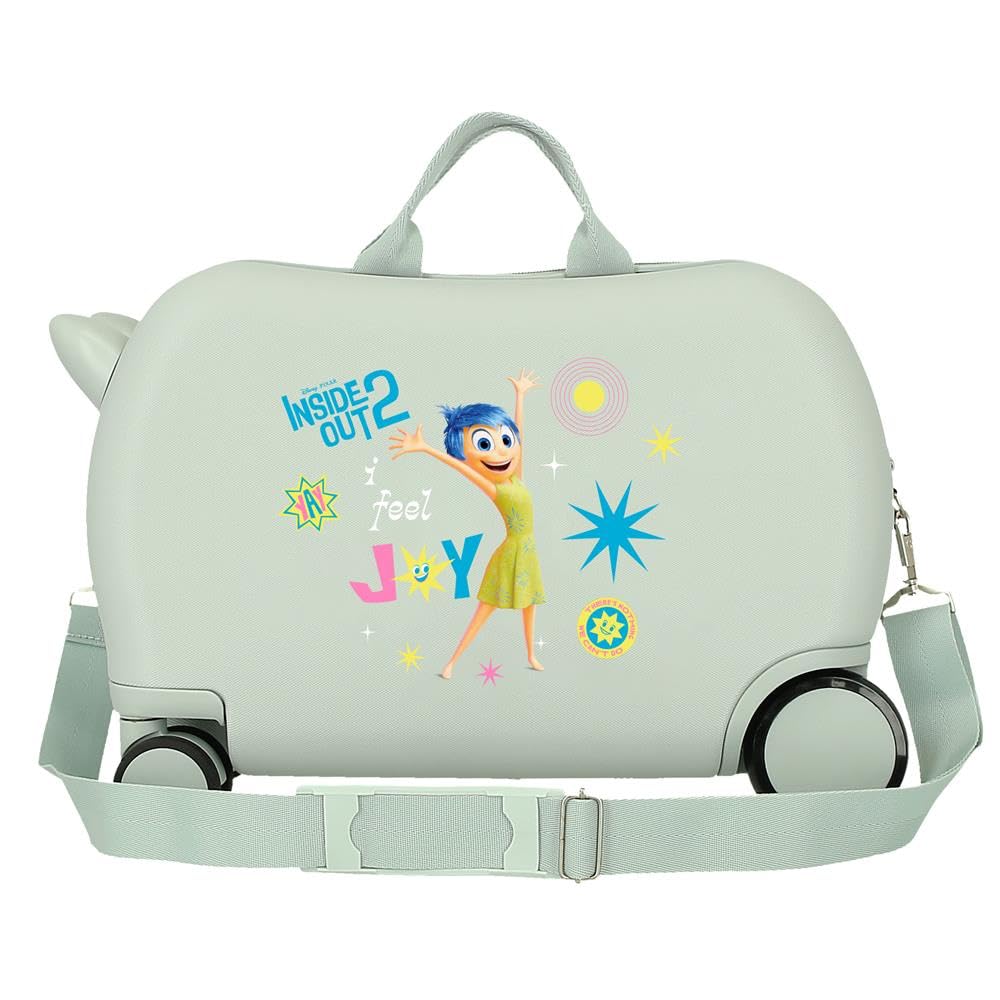 Valise cabine Disney Inside out 2 couleurs differious ABS rigide fermeture à combinaison latérale à combinaison 4 roues doubles bagage to main. De Joumma Sacs., Radość, Talla única, Walizka dziecięca