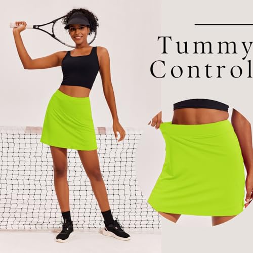 Image of Ekouaer 16 inch Golf Skorts for Woman with Inner Pockets Silicone Grippers Tennis Skirt Quick Dry Athletic Pickleball Skort
