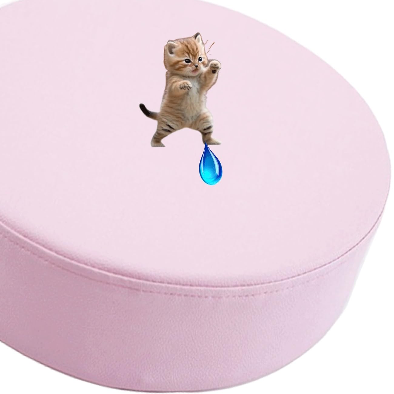 uyeoco Waterproof Memory Foam Round Seat Cushion 3/5/8cm Thick,25/30/35/40/45/50cm Round Stool Cushion, Circle Chair Pad with Removable Cover for Dining Kitchen Bar Chairs(Color 15,40X40X3cm)