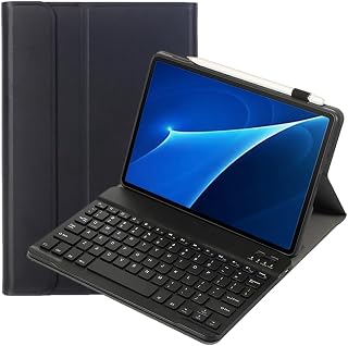 Tastatur hülle für Samsung Galaxy Tab A 10,1"(T580/T585) Hülle mit Tastatur magnetische abnehmbare QWERTY für Galaxy Tab A，Schwarz