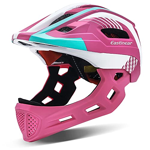 EASTINEAR Casque Velo Enfant Casque Velo Intégral pour Jeunes pour BMX 3-8 Ans Casque Velo Multisports pour Garçons et Filles Casque de Skateboard Scooter (Rose)