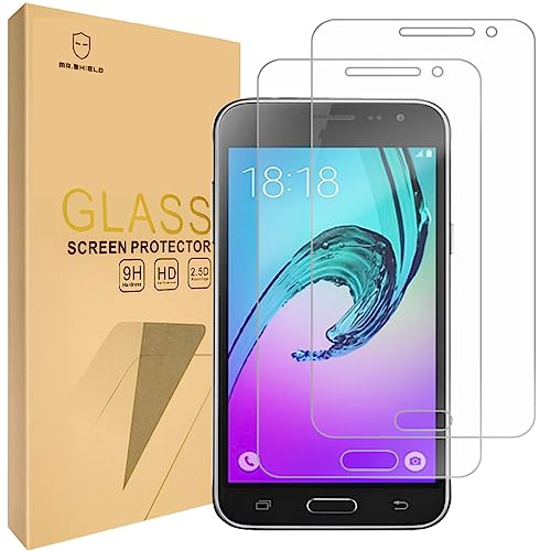 [2-PACK]-Mr.Shield For Samsung Galaxy J3 / Galaxy J3 (2016) [Will NOT For J3 Prime] [Tempered Glass] Screen Protector with Lifetime Replacement