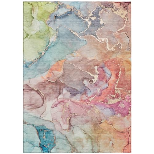 Tapete azul rectangular 9 x 12 pies Addison Rugs miniatura 1
