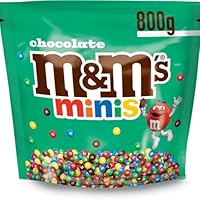 M&M’s Minis, Confetti al Cioccolato al Latte, Snack Dolce, Topping per Dolci, Cioccolatini Assortiti, Formato Famiglia, 800 g, Regali Natalizi