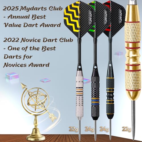 image for Turnart Darts Metal Tip Set - Steel Tip Darts Darts Set Professional M