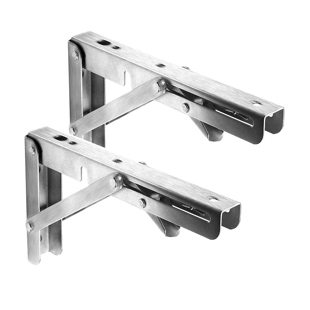 Supports d'étagère triangulaires pliables robustes pour fixer une table murale