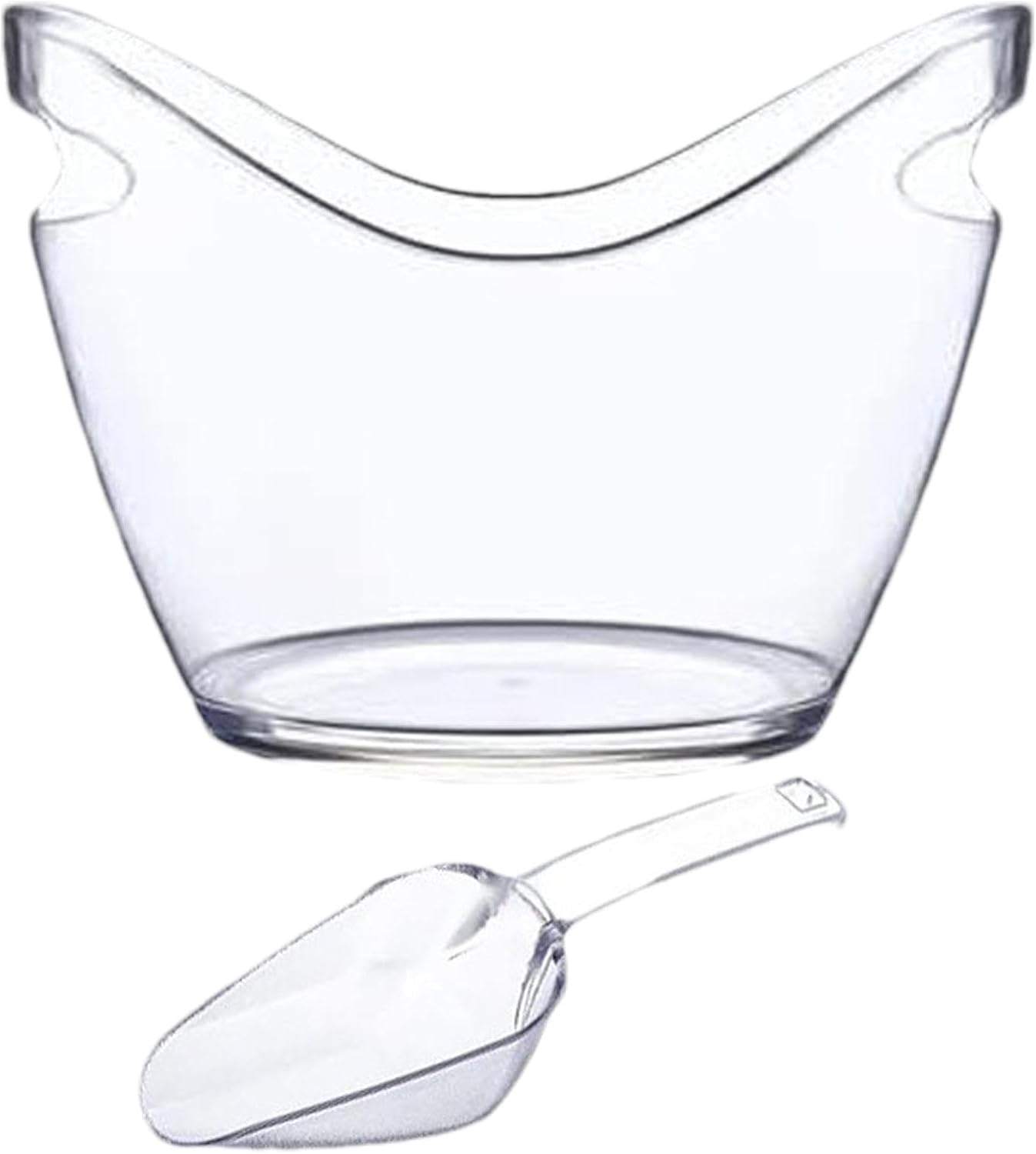 Ice Bucket- 23.5cm Portable Clear Ice Bucket Beverage Tub| Easy to Use Beverage Ice Tub| Clear Ice Bucket Champagne Bottle for Accessories, Family Gatherings, Cocktail Bar, Drinks and Fr - Image 7