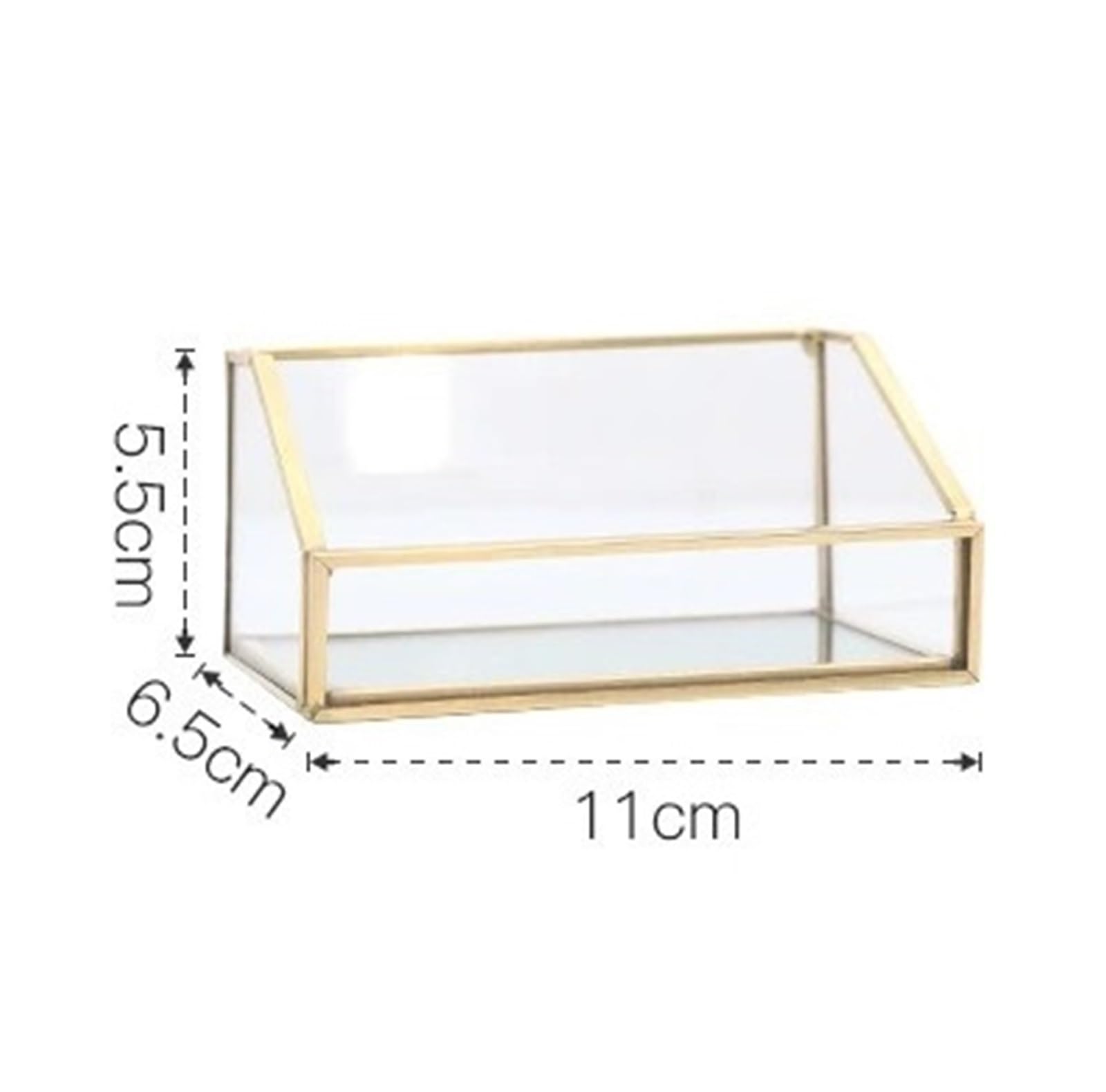 Porte-cartes de visite incliné, support carte , transparent, doré, présentoir cartes , porte-cartes(10.5x7.5x4.5cm)