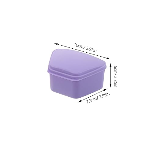 Miniatura 7 de Caja de almacenamiento compacta a prueba de fugas con tapa - Estuche de viaje para dentadura postiza para limpieza y viajes