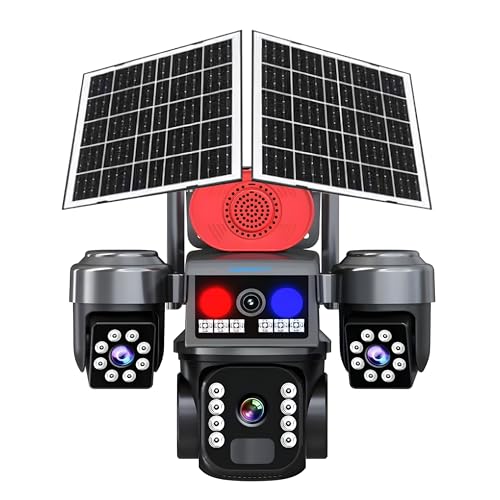 Image of XUGA-Cybernautt Series X11T 12MP PTZ Dual Solar 4G Sim Outdoor CCTV Camera | Color Night Vision | Motion Detection | Water Proof | Built in Siren | Use Air-tel 4G Sim