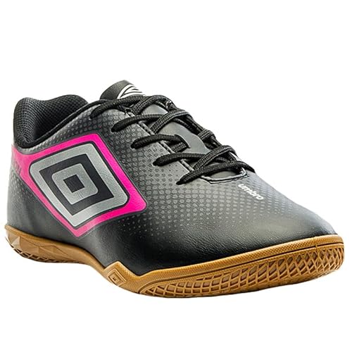 Chuteira Futsal, Cannon, Umbro, Masculina, Preto/Cinza/Rosa Fluor, 41