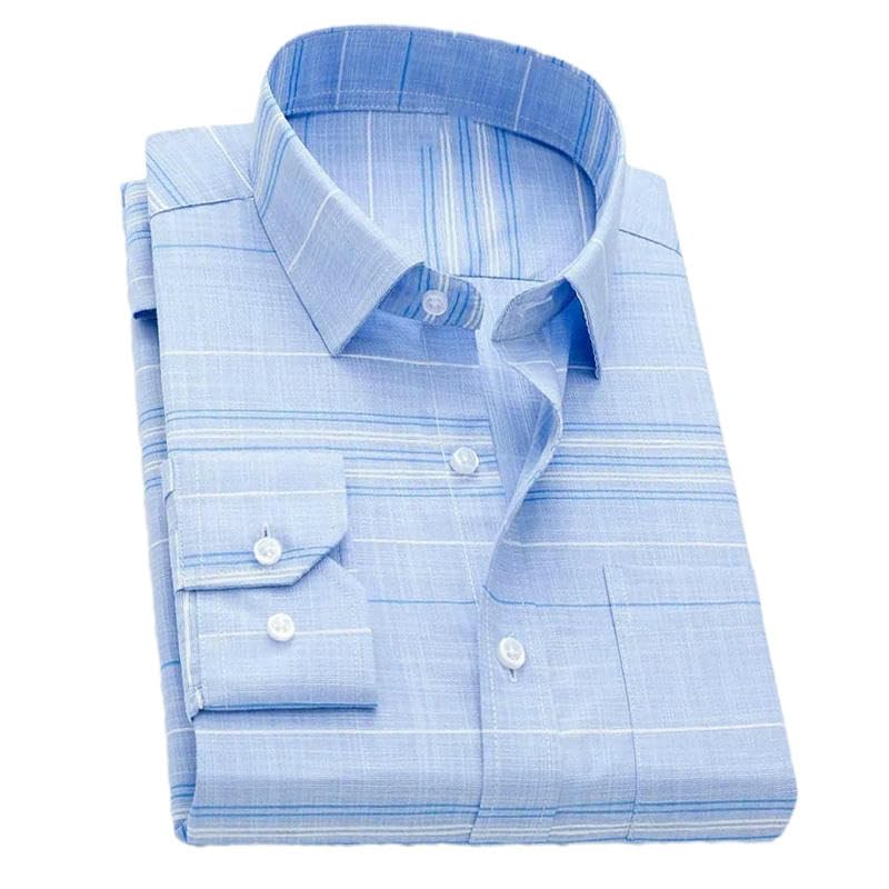 Chemise imprimée à manches longues coupe ajustée pour homme