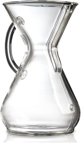 Cafetera de vidrio Chemex, Con manija, Transparente