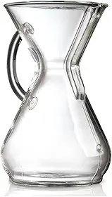 Passador de Café CHEMEX Glass Handle Transparente 8 Xícaras