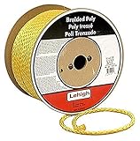 Lehigh Secure Line HB412 Hollow Braid Poly Floating Rope, 1/4-Inch by 1200-Foot
