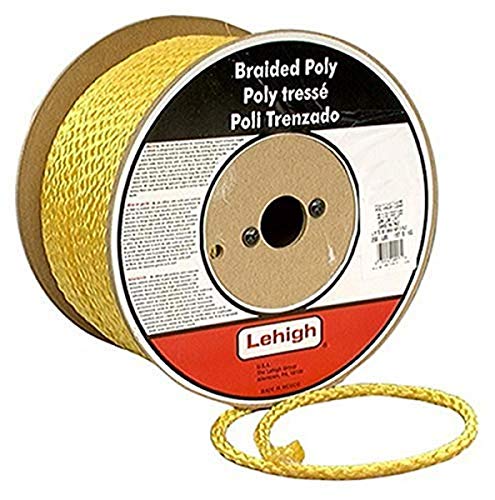 Lehigh Secure Line HB412 Hollow Braid Poly Floating Rope, 1/4-Inch by 1200-Foot