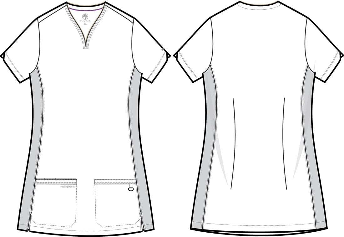 Healing Hands Purple Label Scrub Tops Women - 2-Way Stretch, V-Neck Jean Scrub Tops with 3 Pockets - HH600 - Image 6