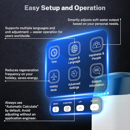 iSpring WCS15KG Water Softener, Hi Flow Electronic Demand/15,000 Grain/100% Limescale Removed with Backwash Feature for Households, Up to 6 People, 9 Litre - 2