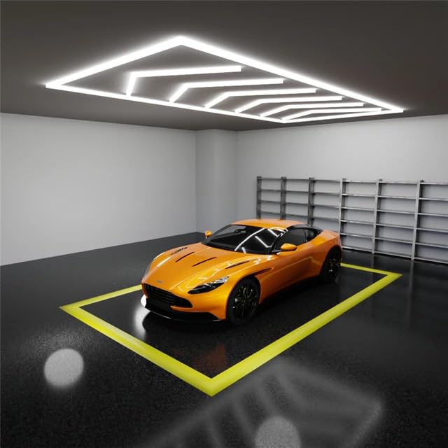 Oświetlenie LED Sufit Ściana Nowoczesny Design Detailing Gummistyczne Nadwozie Samochodowe Salon Piękności Warsztat Polerowanie Samochodów