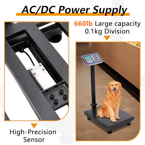 Báscula digital plegable de plataforma 660 lb miniatura 3