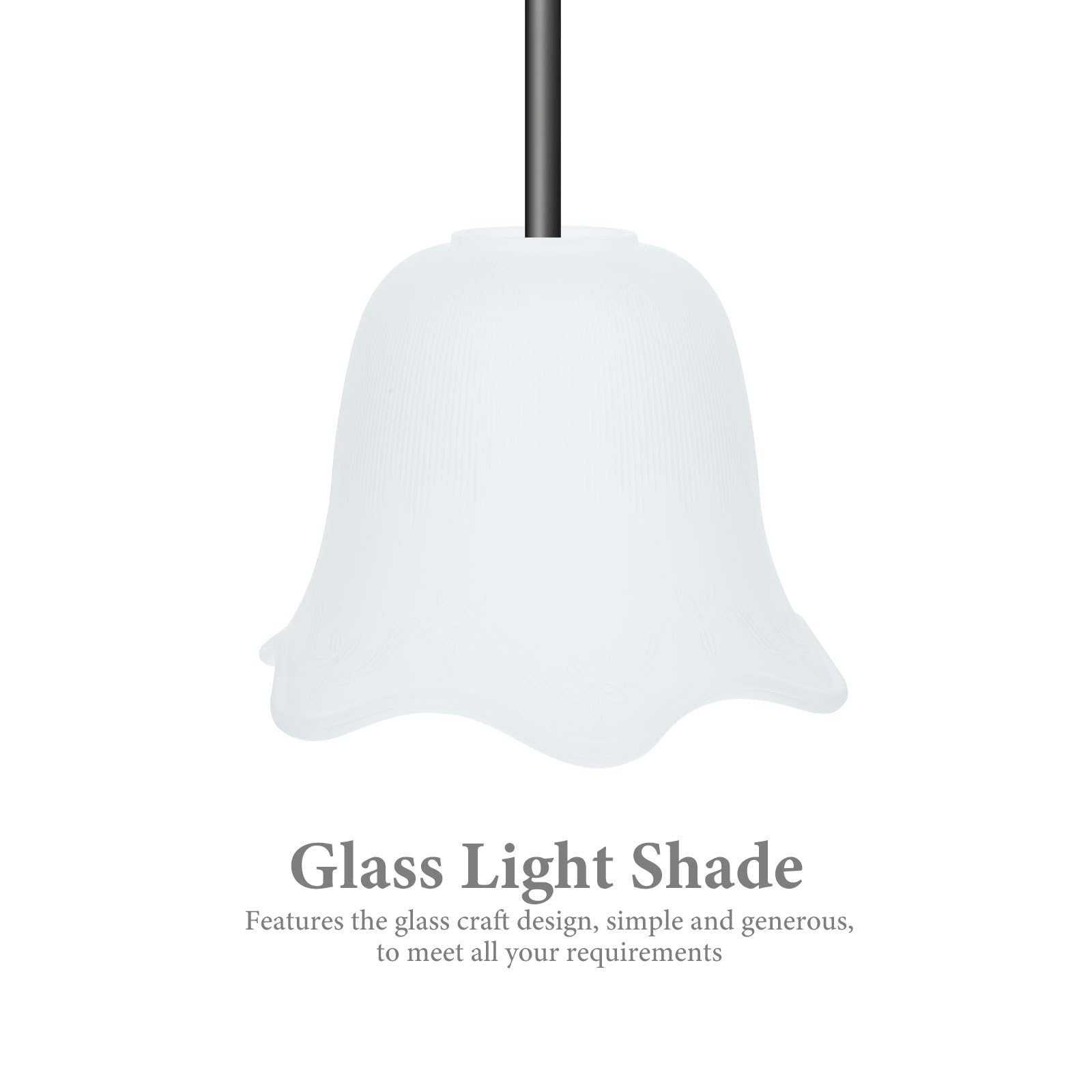 Lampenschirm aus Glas Weiß 2 Stück für Deckenlampe
