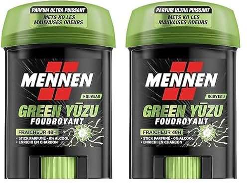 MENNEN Déodorant Stick Green Yuzu 60ml (Lot de 2)