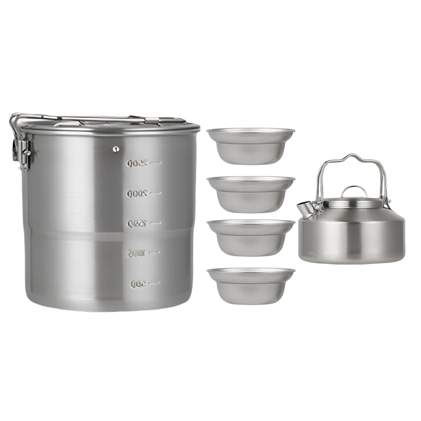 Camping-Kochset – Wasserkocher-Set, Überlebensausrüstung für Rasen, Wandern, Rucksackreisen, Familie, Hinterhof, Erwachsene, Picknick, Reisen