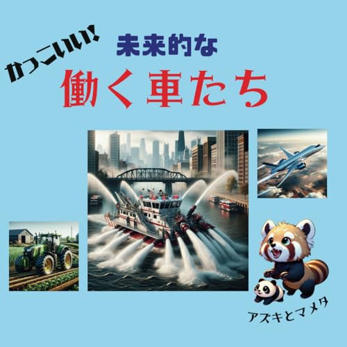 未来的な働く車たち: アズキとマメタと一緒に見てみよう (Japanese Edition)